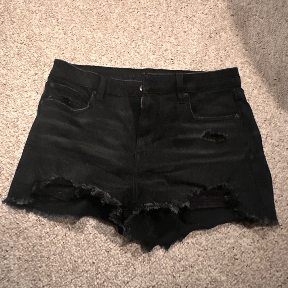 American eagle black jean shorts